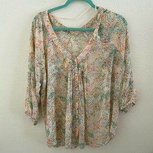 Lauren Conrad Floral Blouse XL